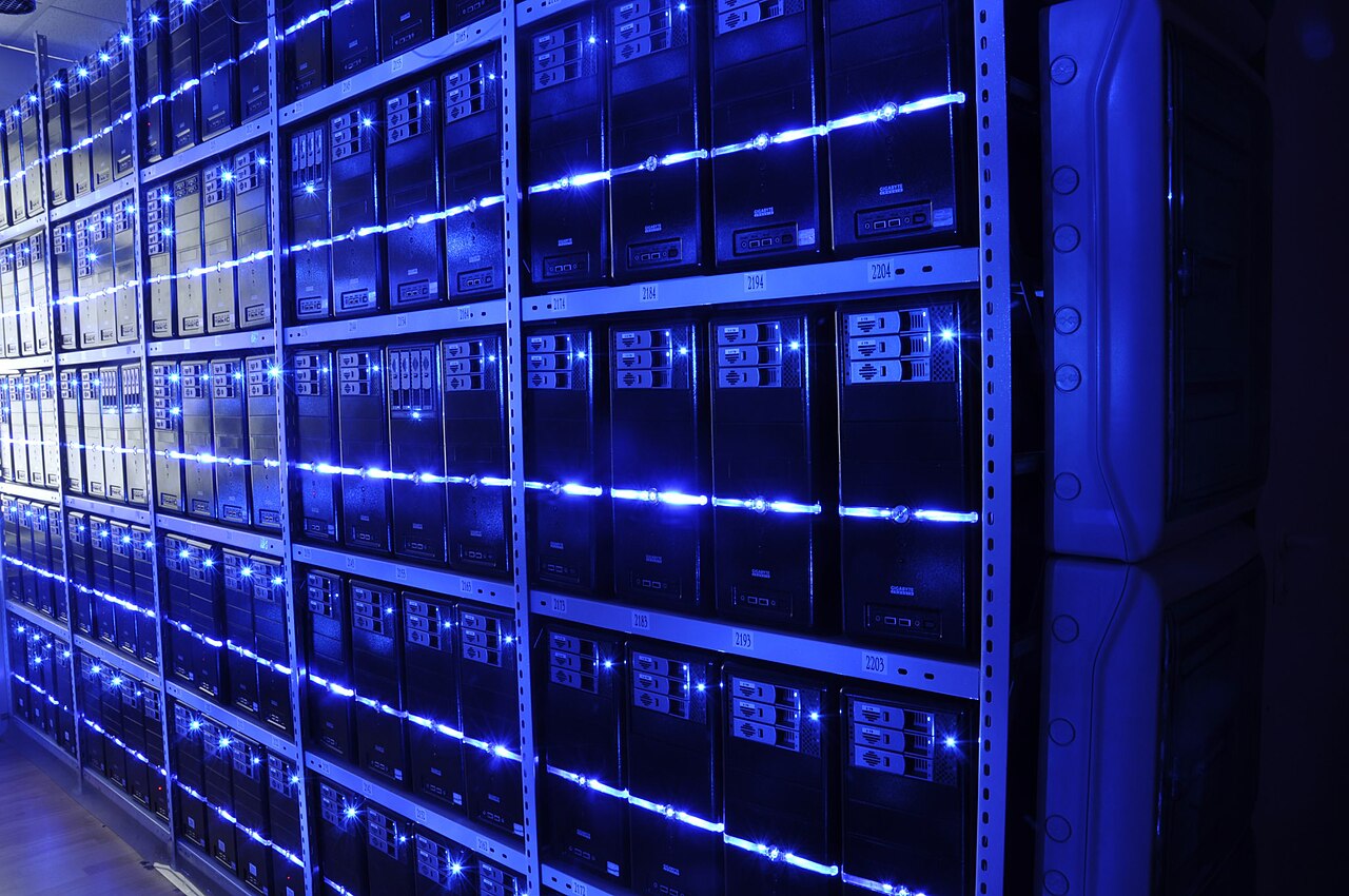 Servidores en un centro de datos